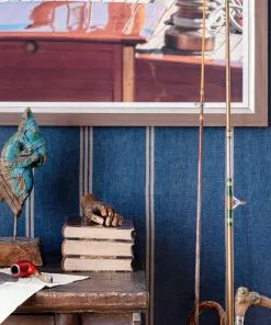 Mind The Gap Katalin Stripe, Ultramarine Green Wallpaper