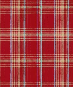 Mind The Gap Seaport Plaid, Navy Blue Wallpaper