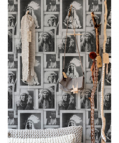 Mind The Gap Indian Chiefs Black And White Wallpaper