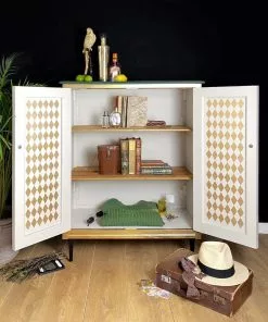 Lady Griddilebone New Jakarta Restored Decoupage Cabinet