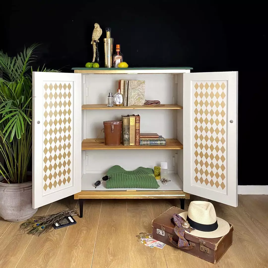 Lady Griddilebone New Jakarta Restored Decoupage Cabinet 4 Lady Griddilebone New Jakarta Restored Decoupage Cabinet