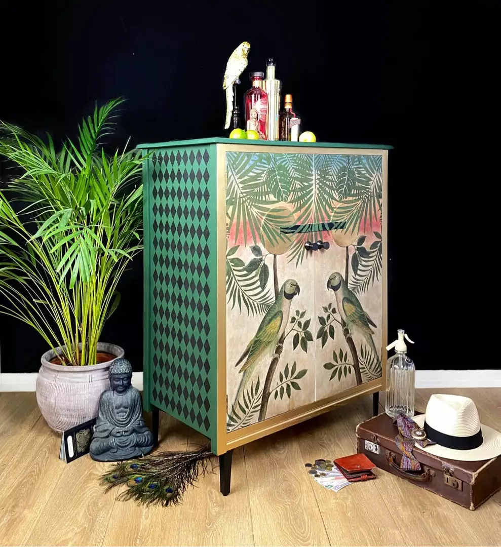 Lady Griddilebone New Jakarta Restored Decoupage Cabinet 5 Lady Griddilebone New Jakarta Restored Decoupage Cabinet