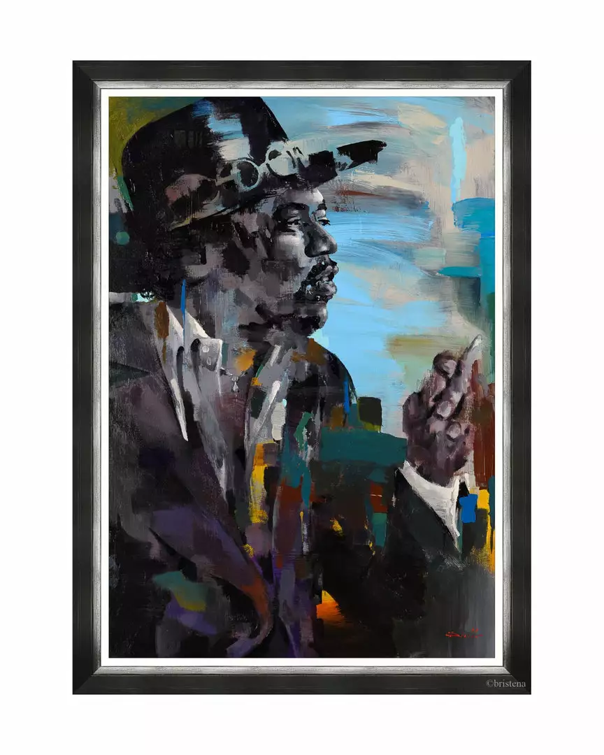 Mind The Gap Framed Art Jimi Hendrix By Amirou Diallo New 3 Mind The Gap Framed Art Jimi Hendrix By Amirou Diallo New