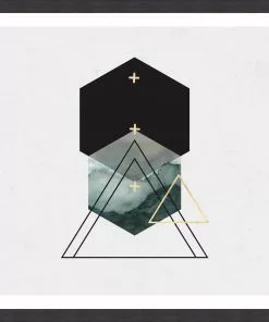 Mind The Gap Abstract Mood Triangles I & II Framed Art