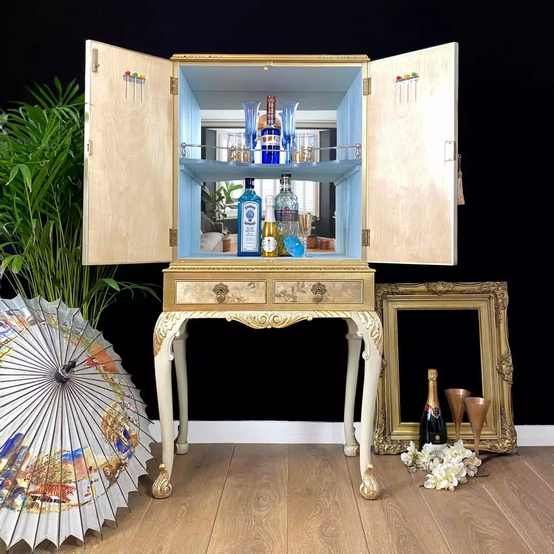 The Design Yard Alouette Vintage Cocktail Cabinet 4 The Design Yard Alouette Vintage Cocktail Cabinet