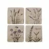 Thedesignyarduk Wild Flower Coasters Set Of 4
