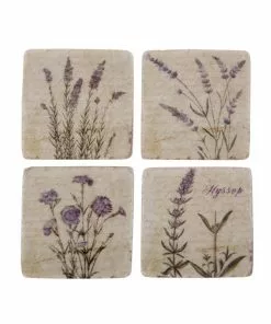 Thedesignyarduk Wild Flower Coasters Set Of 4