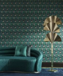 Liberty Fabrics Regency Tulip Wallpaper In Jade New