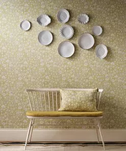 Liberty Fabrics New Poppy Meadow Wallpaper In Fennel