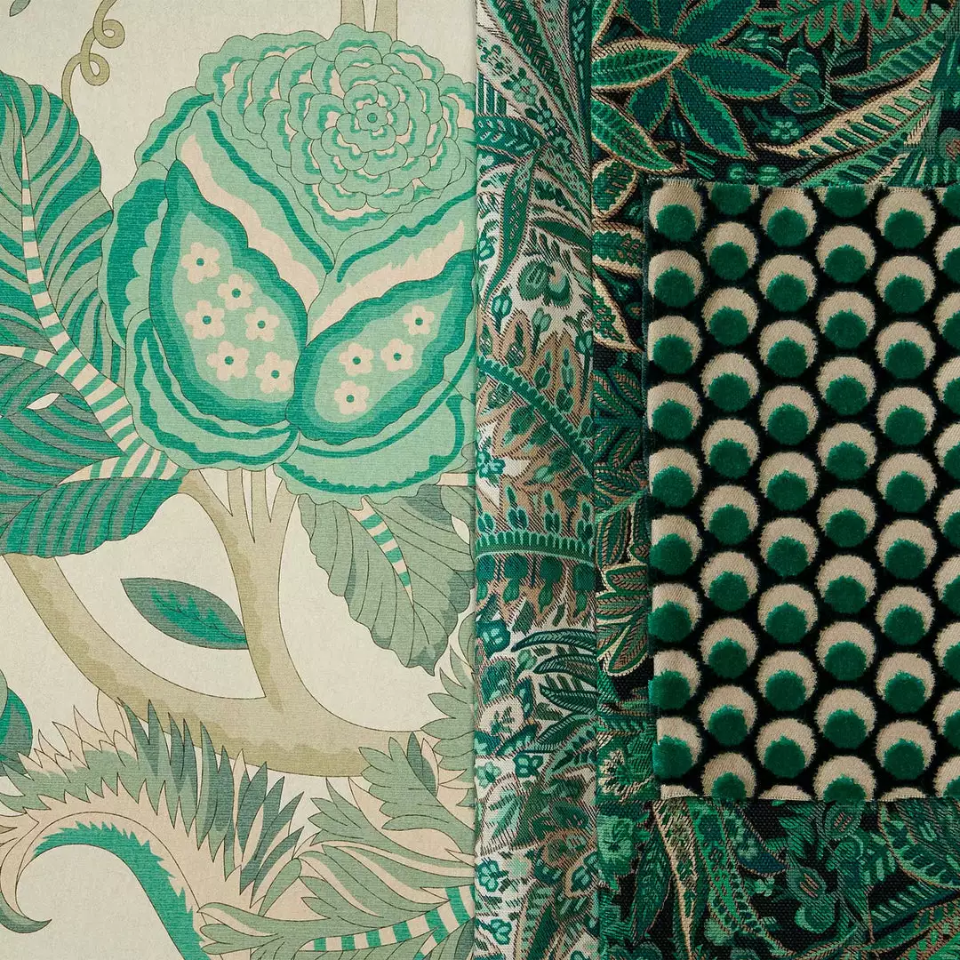 Liberty Fabrics New Palampore Trail Wallpaper In Jade 4 Liberty Fabrics New Palampore Trail Wallpaper In Jade