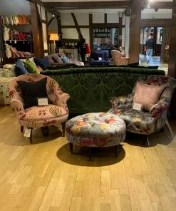 Liberty Fabrics Botanical Flora Velvet Wellington Fabric, Jade New