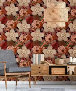 Mind The Gap Water Lilies Taupe Wallpaper