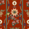 The Design Yard Rose & Thorn Lin Yuan Chinese Red Wallpaper