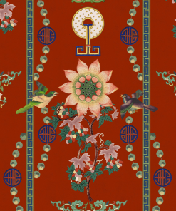 The Design Yard Lin Yuan Absinthe Green Wallpaper Rose & Thorn
