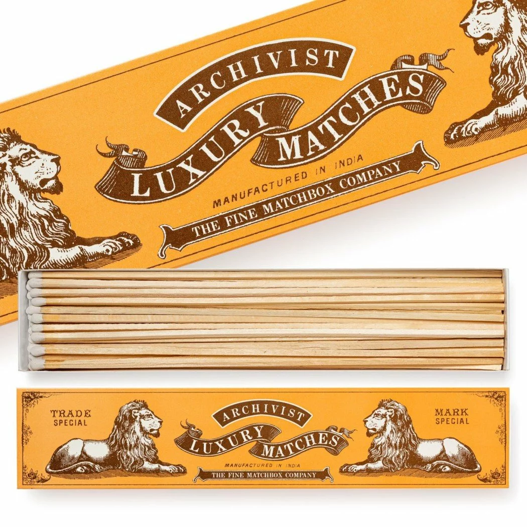 Archivist Gallery Les Jardins Royaux Luxury Long Match Box Lions 3 Archivist Gallery Les Jardins Royaux Luxury Long Match Box Lions