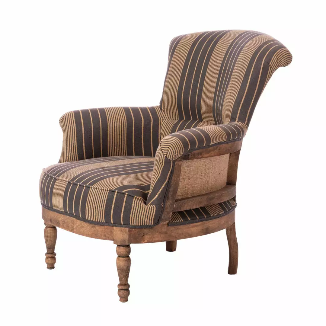 Mind The Gap Louis Deconstructed Chair - NEWPORT STRIPES Heavy Linen 4 Mind The Gap Louis Deconstructed Chair - NEWPORT STRIPES Heavy Linen