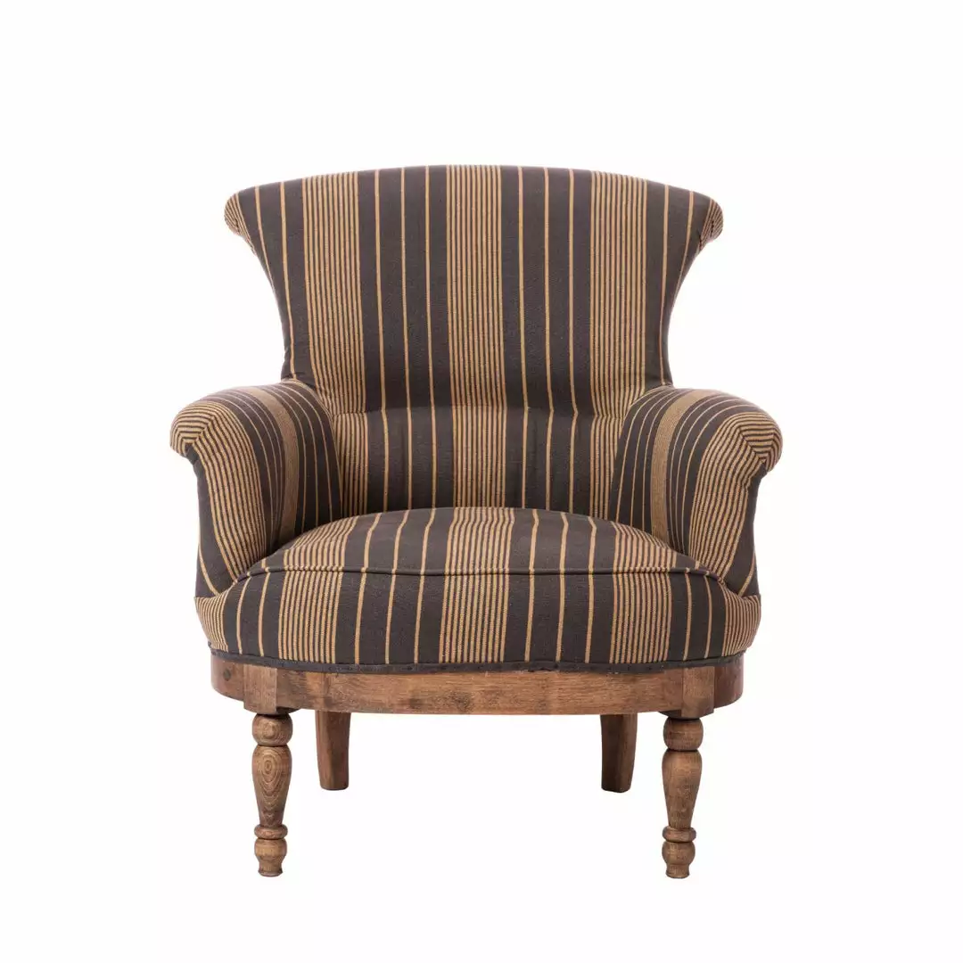 Mind The Gap Louis Deconstructed Chair - NEWPORT STRIPES Heavy Linen 3 Mind The Gap Louis Deconstructed Chair - NEWPORT STRIPES Heavy Linen