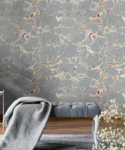 Mind The Gap Marbled Wallpaper
