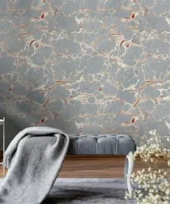 Mind The Gap Marbled Topaz Wallpaper Blue Skies Ahead