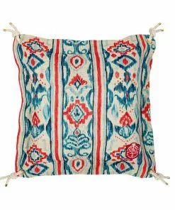 Mind The Gap Mediterraneo Ikat Linen Cushion