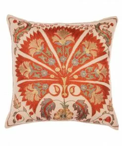 Mind The Gap Woodstock Meros Suzani Silk Embroidered Cushion New