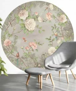 BN Wallpaper & Paint Wallpaper Circles Moonlight Garden Mauve
