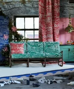 The Monkey Puzzle Tree 'All Tomorrow's Futures' Emerald Green Linen By Alexis Snell New