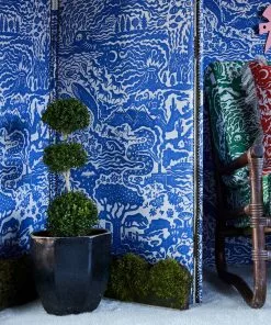 The Monkey Puzzle Tree 'All Tomorrow's Futures' Lobster Orange Linen By Alexis Snell