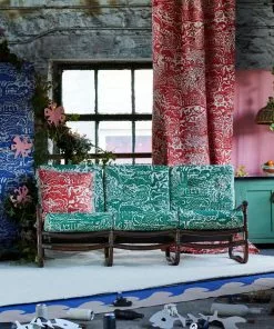 The Monkey Puzzle Tree 'All Tomorrow's Futures' Emerald Green Linen By Alexis Snell New