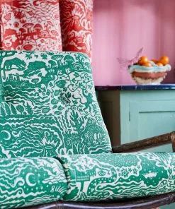 The Monkey Puzzle Tree New 'All Tomorrow's Futures' Ocean Blue Linen By Alexis Snell