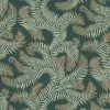 Josephine Munsey Les Jardins Royaux Bombe's Fernery Wallpaper In Teal & Orange