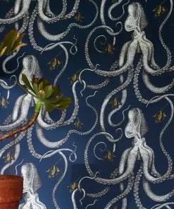 Josephine Munsey Octopoda Deep Sea Blue Wallpaper 11 Josephine Munsey Octopoda Deep Sea Blue Wallpaper