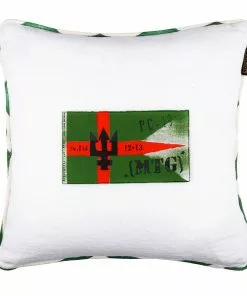 Mind The Gap Naval Flag I Riverside Linen Cushion Havana Tropicana