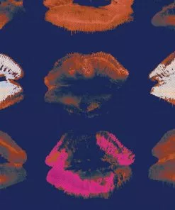 Mind The Gap Neon Kiss Blue Wallpaper