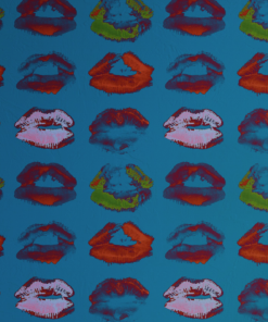 Mind The Gap Neon Kiss Blue Wallpaper