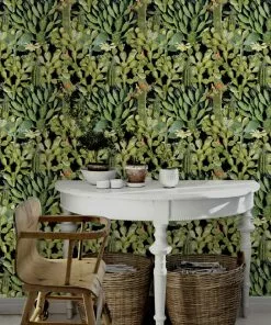 Mind The Gap Opuntia Anthracite Wallpaper Havana Tropicana