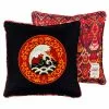 Mind The Gap Indigena Asian Crane / Uzbek Ikat Embroidered Cushion 1 Mind The Gap Indigena Asian Crane / Uzbek Ikat Embroidered Cushion