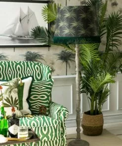 Mind The Gap Cone Lampshades Ornamental Palms Dark