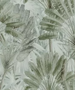 Mind The Gap Traveller's Palm Neutral Wallpaper