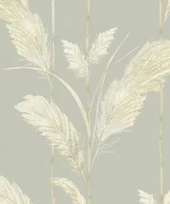 Brand Mckenzie Bohemian Dream Pampas Grass Wallpaper, Neutral Grey
