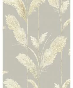 Brand Mckenzie Bohemian Dream Pampas Grass Wallpaper, Neutral Grey
