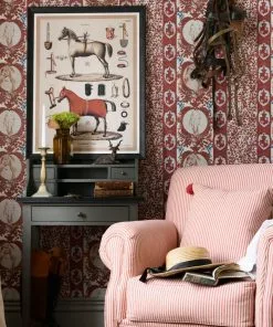 Mind The Gap Wallpaper & Paint The Competition Panel, Blue Wallpaper