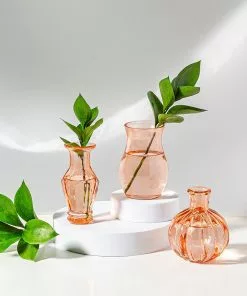 Sass & Belle Bohemian Dream Set Of 3 Blue Recycled Vases Small