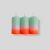 Pink Stories Neon Pillar Candles Trio - Sorbet 2 Pink Stories Neon Pillar Candles Trio - Sorbet
