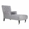 Mind The Gap MTG FURNITURE - MADISON CHAISE - FROST GREY LINEN