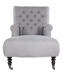 Mind The Gap MTG FURNITURE - MADISON CHAISE - FROST GREY LINEN