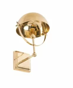Mind The Gap Wall Light - Quentin Single Arm Sconce In Polished Brass