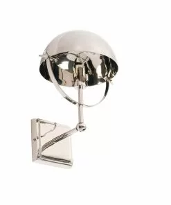 Mind The Gap Wall Light - Quentin Single Arm Sconce In Polished Nickel New