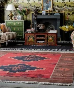 Mind The Gap Bohemian Dream Yadigari- Anatolia Red Wool Kilim Medium