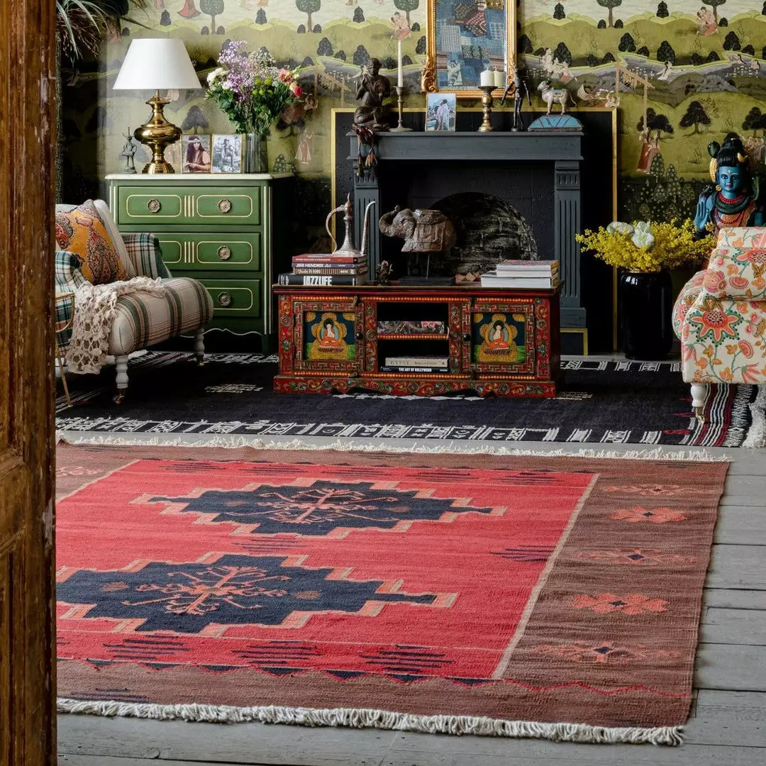 Mind The Gap Yadigari- Anatolia Red Wool Kilim Large Bohemian Dream 4 Mind The Gap Yadigari- Anatolia Red Wool Kilim Large Bohemian Dream